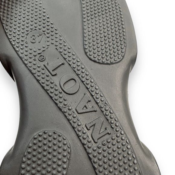 NAOT Mule Clog Shoe Sz EU 37 US 6 Red Leather Kimono Cherry Blossom Slip Ons - Picture 10 of 10